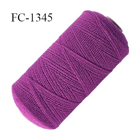 Bobine de 500 mètres fil élastique fronceur ou à smock gomme lycra polyamide souple violet diamètre 0.3 mm