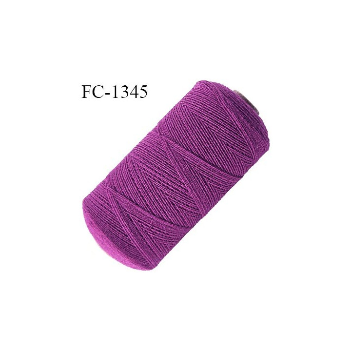 Bobine de 500 mètres fil élastique fronceur ou à smock gomme lycra polyamide souple violet  diamètre 0.3 mm