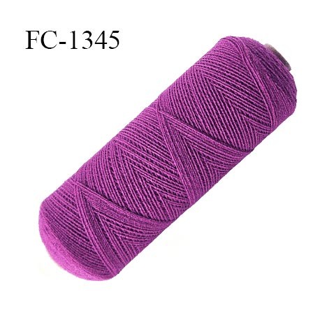 Bobine fil élastique fronceur ou à smock gomme lycra polyamide souple violet longueur de bobine 100 mètres diamètre 0.3 mm