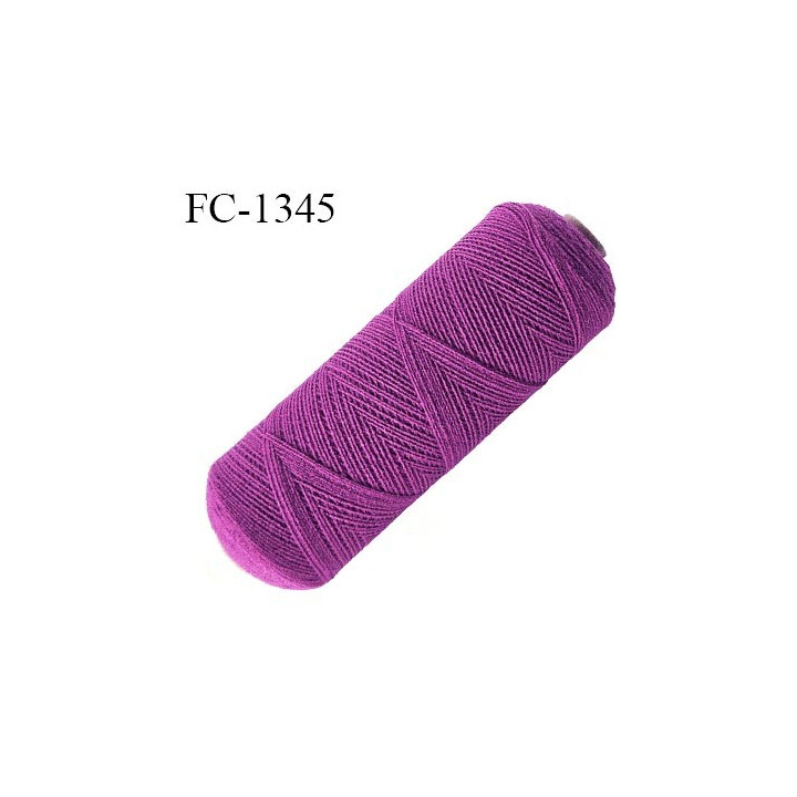Bobine fil élastique fronceur ou à smock gomme lycra polyamide souple violet longueur de bobine 100 mètres diamètre 0.3 mm