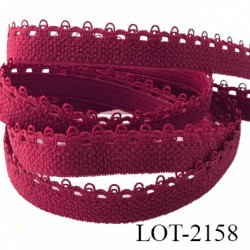 lot de 10 mètres d'élastique picot 13 mm bande de 10 mm + 3 mm de picot lingerie groseille allongement + 80 % bonne élasticité