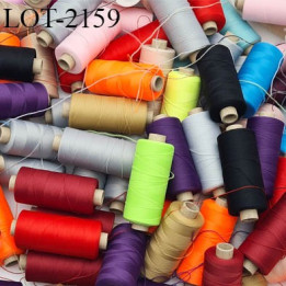 Lot de 10 bobines de 1000 m  fil mousse polyamide 10 couleurs aléatoires  bobiné en France photo non contractuel