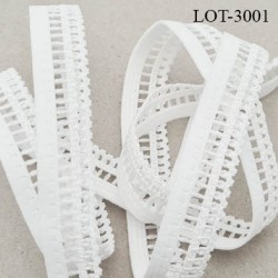 lot de 10 mètres d'élastique picot 14 mm lingerie couleur écru allongement + 100 % forte élasticité fabriqué en France