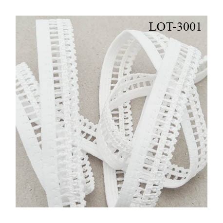 lot de 10 mètres d'élastique picot 14 mm lingerie couleur écru allongement + 100 % forte élasticité fabriqué en France