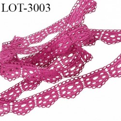 Le lot de 10 mètres de dentelle Galon guipure 18 mm couleur fuchsia largeur 18 mm prix pour 10 mètres
