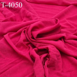 Tissu coton et synthétique jersey spécial lingerie fond de culotte couleur framboise doux largeur 130 cm