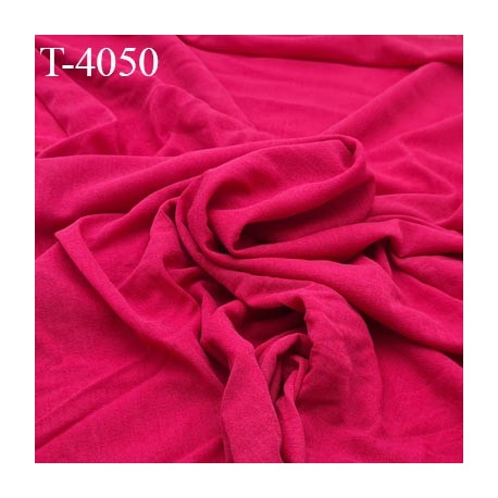 Tissu coton et synthétique jersey spécial lingerie fond de culotte couleur framboise doux largeur 130 cm