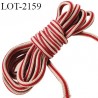 Déstockage bobine de 50 m de Cordon 4 mm synthétique très solide couleur beige et rouge bobiné en France