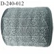 Dentelle 22 cm lycra brodée extensible très haut de gamme couleur gris blush fabriqué en France bandes jacquard prix au mètre
