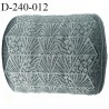 Dentelle 22 cm lycra brodée extensible très haut de gamme couleur gris blush fabriqué en France bandes jacquard prix au mètre