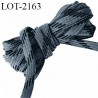 Déstockage bobine de 50 m de Cordon plat largeur 8.5 mm synthétique très solide couleur gris et noir bobiné en France