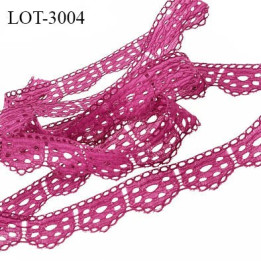Le lot de 10 mètres de dentelle Galon guipure 18 mm  couleur fuchsia  largeur 18 mm prix pour 10 mètres
