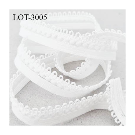 lot de 10 mètres d'élastique picot 13 mm lingerie couleur naturel allongement + 100 % forte élasticité fabriqué en France