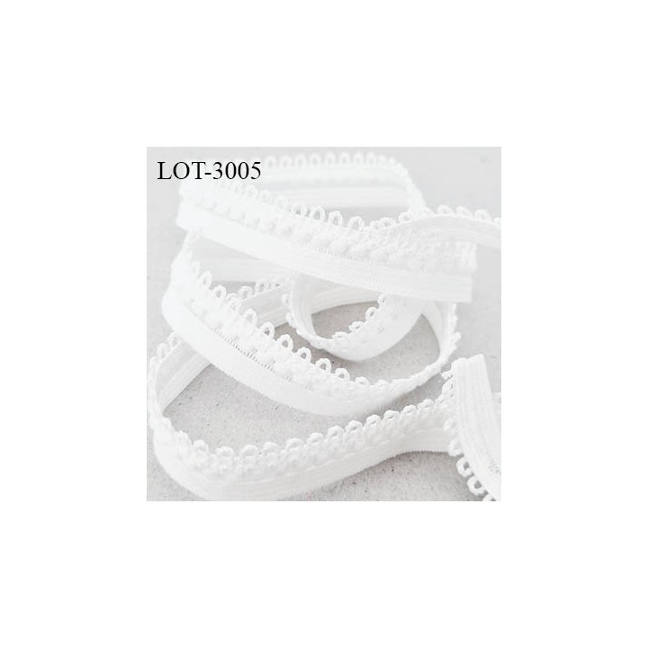 lot de 10 mètres d'élastique picot 13 mm  lingerie couleur naturel allongement + 100 % forte élasticité fabriqué en France