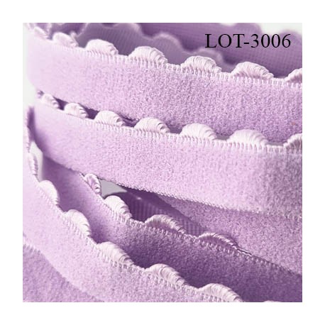 lot de 10 mètres d'élastique picot 11 mm lingerie couleur lavande allongement + 100 % forte élasticité