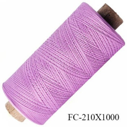 Bobine de fil 1000 m mousse polyester n° 120 polyester couleur lilas  longueur 1000  mètres bobiné en France
