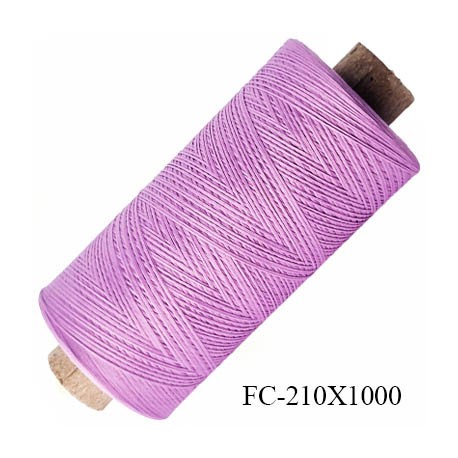 Bobine de fil 1000 m mousse polyester n° 120 polyester couleur lilas longueur 1000 mètres bobiné en France