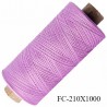 Bobine de fil 1000 m mousse polyester n° 120 polyester couleur lilas longueur 1000 mètres bobiné en France