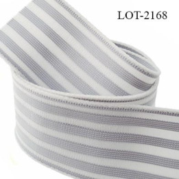 LE LOT de 10 mètres Elastique 50 mm respirant séchage rapide couleur naturel et gris allongement + 50 %