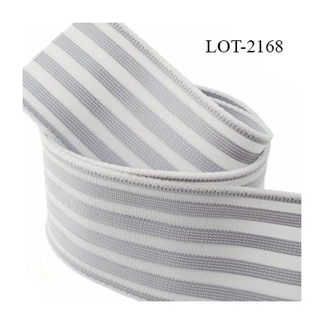LE LOT de 10 mètres Elastique 50 mm respirant séchage rapide couleur naturel et gris allongement + 50 %
