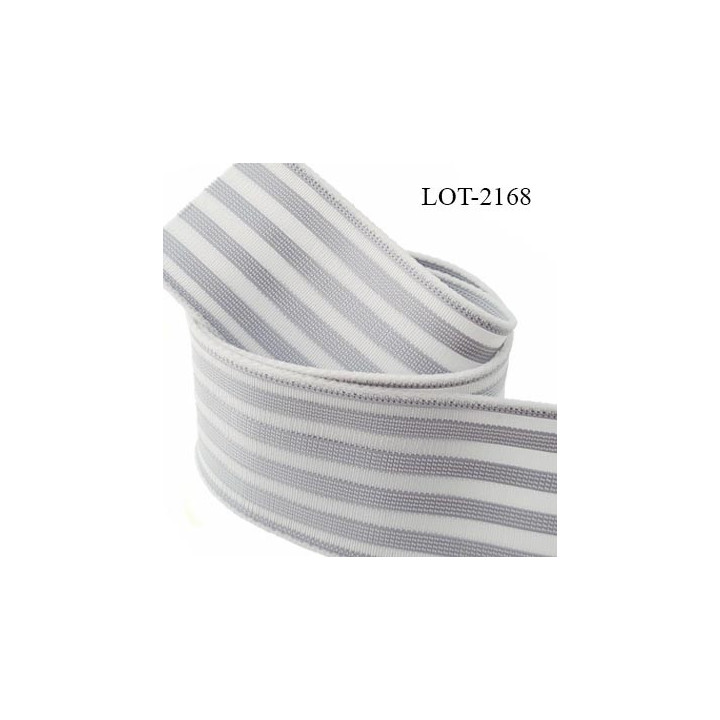 LE LOT de 10 mètres Elastique 50 mm respirant séchage rapide couleur naturel et gris allongement + 50 %