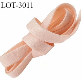 Le lot de 10 mètres d'élastique 13 mm lingerie un coté doux haut  gamme couleur saumon venus forte élasticité allongement +40%