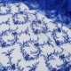 Dentelle brodé sur tulle non extensible couleur bleu lumineux très haut de gamme largeur 135 cm prix pour 1 mètre