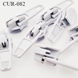 Curseur en métal 4 mm laqué blanc pour glissière de 4 mm prix à la pièce