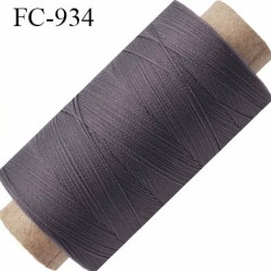 Bobine 500 m fil mousse polyamide n° 120 couleur gris tirant sur le taupe longueur de 500 mètres bobiné en France