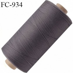 Bobine 500 m fil mousse polyamide n° 120 couleur gris tirant sur le taupe longueur de 500 mètres bobiné en France