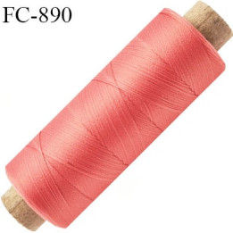 Bobine de 500 m fil mousse polyamide n° 120 couleur blanc longueur de 500 mètres bobiné en France