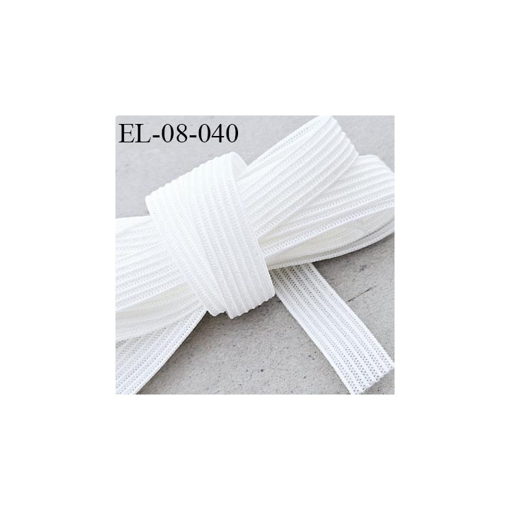 élastique 8 mm plat spécial culotte et lingerie de marque fabriqué en France couleur naturel écru prix au mètre