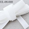 élastique 8 mm plat spécial culotte et lingerie de marque fabriqué en France couleur naturel écru prix au mètre
