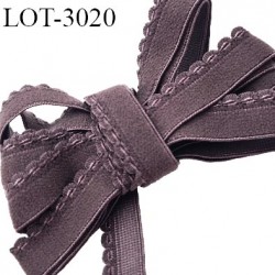 Le lot de 10 mètres Elastique lingerie 12 mm picot haut de gamme couleur taupe largeur 12 mm allongement +100% élasticité souple