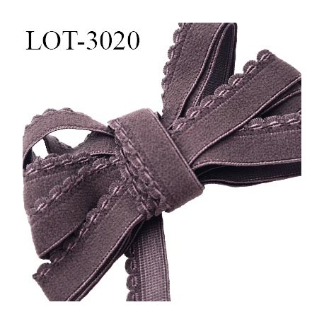 Le lot de 10 mètres Elastique lingerie 12 mm picot haut de gamme couleur taupe largeur 12 mm allongement +100% élasticité souple