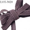 Le lot de 10 mètres Elastique lingerie 12 mm picot haut de gamme couleur taupe largeur 12 mm allongement +100% élasticité souple
