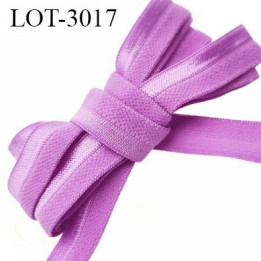 Le lot de 10 mètres Elastique 15 mm pré plié couleur lilas violine allongement + 80 % forte élasticité largeur 15 mm