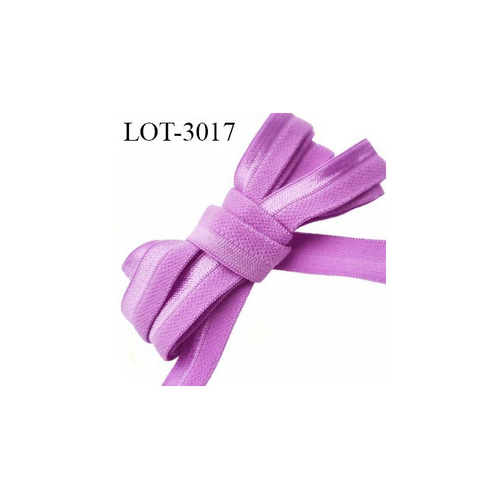 Le lot de 10 mètres Elastique 15 mm pré plié couleur lilas violine allongement + 80 % forte élasticité largeur 15 mm