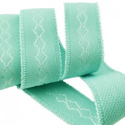 Le lot DE 10 mètres d'élastique 25 mm bretelle et lingerie un coté doux haut gamme couleur lagon allongement +40%