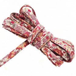 Lot de 10 mètres Galon lacette tubulaire ou cache armature 6 mm motifs fleurs très beau et doux largeur 6 mm
