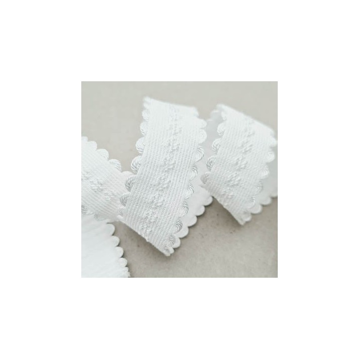 Le lot de 10 mètres d'élastique 24 mm bretelle et lingerie un coté doux haut  gamme couleur naturel  forte élasticité