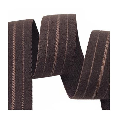 Le lot de 10 mètres Elastique 25 mm spécial lingerie, sport couleur marron foncé et bronze très beau doux prix au mètre