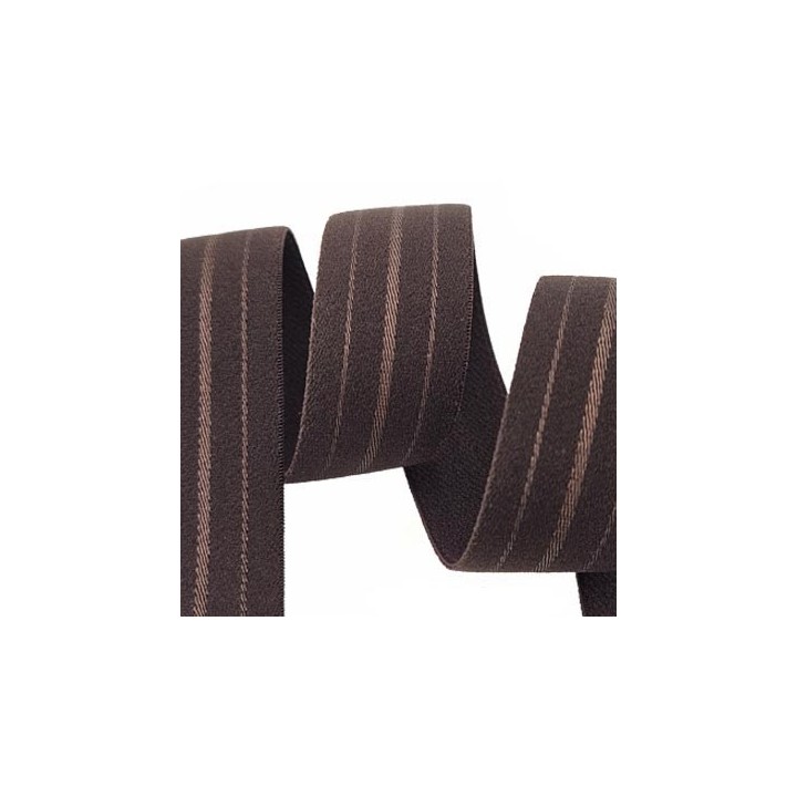 Le lot de 10 mètres Elastique 25 mm spécial lingerie, sport couleur marron foncé et bronze très beau doux prix au mètre