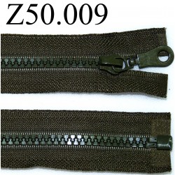 fermeture 50 cm vert kaki foncé séparable zip nylon