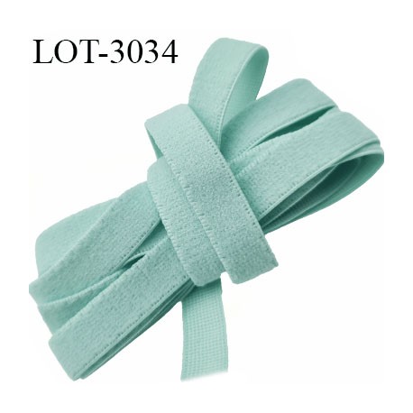 Le lot de 10 mètres d'élastique plat largeur 10 mm couleur vert d'eau fabriqué en FRANCE
