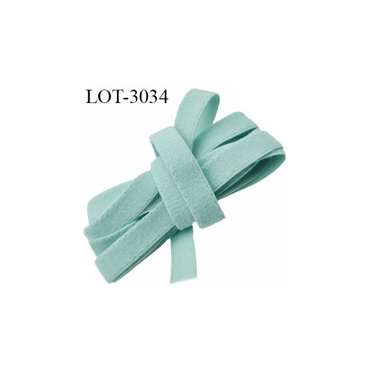 Le lot de 10 mètres d'élastique plat largeur 10 mm couleur vert d'eau fabriqué en FRANCE