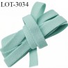 Le lot de 10 mètres d'élastique plat largeur 10 mm couleur vert d'eau fabriqué en FRANCE