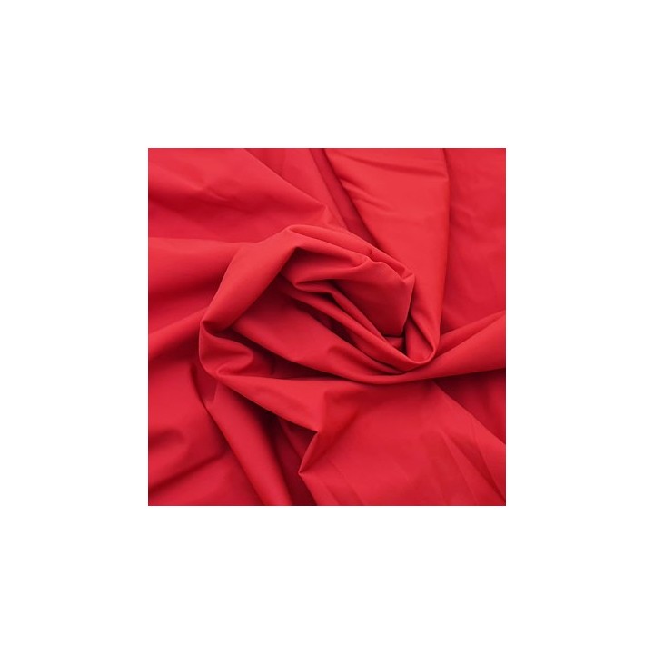 Tissu lycra élasthanne rouge haut de gamme 175 gr au m2  140 cm de large prix au mètre