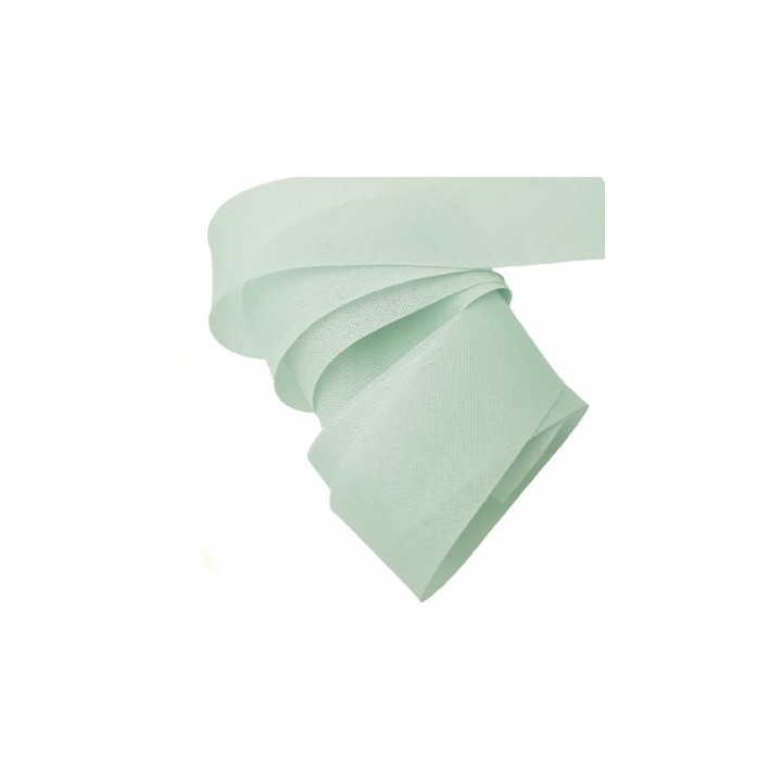 Le lot de 10 mètres de biais à plier largeur 30 mm galon synthétique couleur vert  lagon clair