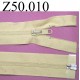 fermeture 50 cm beige séparable zip nylon